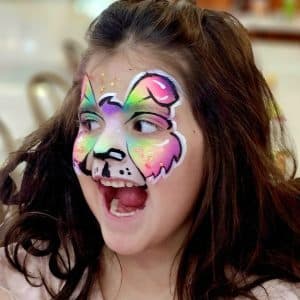 Rainbow Puppy Face Paint