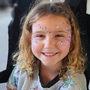 Flower face painting