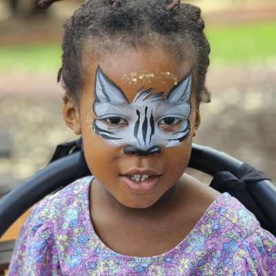 Zebra face painting