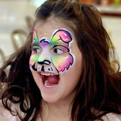 Rainbow Puppy Face Paint